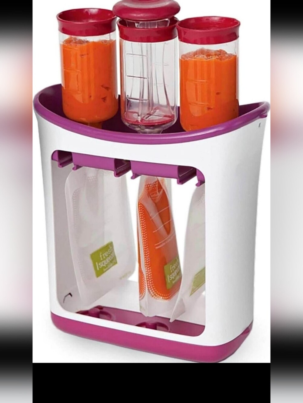 Infantino Baby Kids Food Silicone Pouch Filling Station
